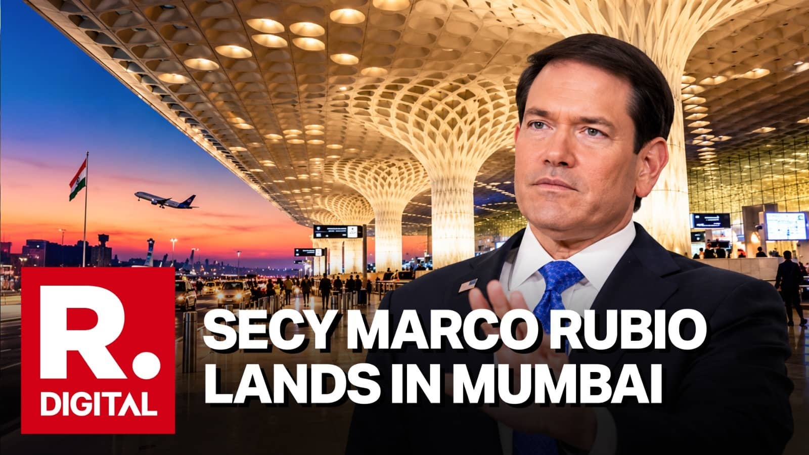 US Secretary of State Rubio Arrives in Mumbai for Talks with Jaishankar Amid Push for India-US Trade Deal