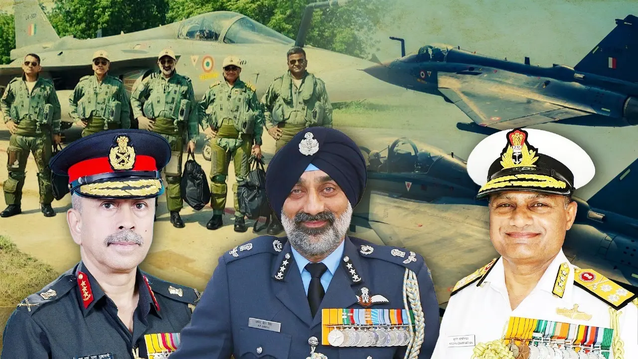 Vice Chiefs of Army, Navy, and Air Force Make History with Joint Flight in Indigenous LCA Tejas 3 Vice Cheifs