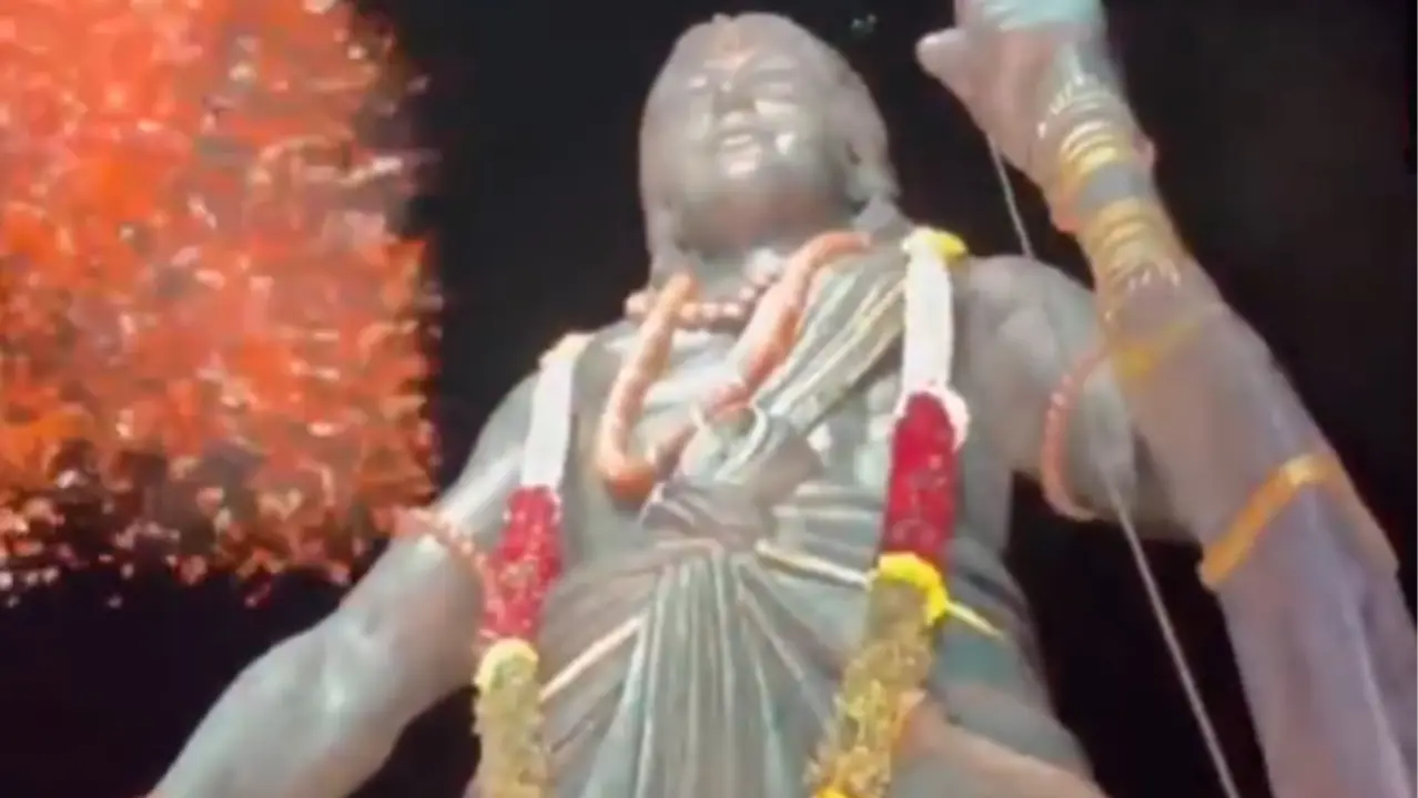 30-ft Bhagwan Ram statue unveiled in Raigad on Ram Navami