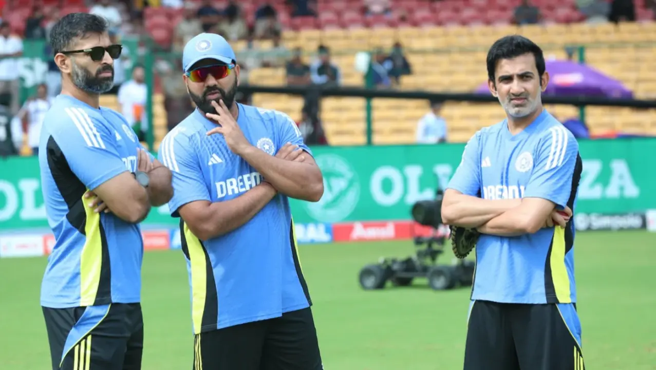 'Using PR Against Gautam Gambhir': Netizens Brutally Troll Rohit Sharma After Another Flop Outing For Mumbai In Ranji Trophy Rohit Sharma along with Gautam Gambhir and Abhishek Nayar