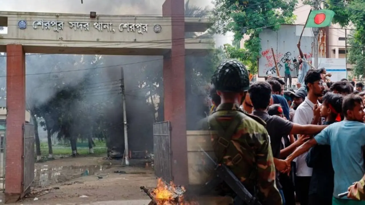 a crowd armed with clubs and stones broke into a prison in the sherpur district in northern bangladesh