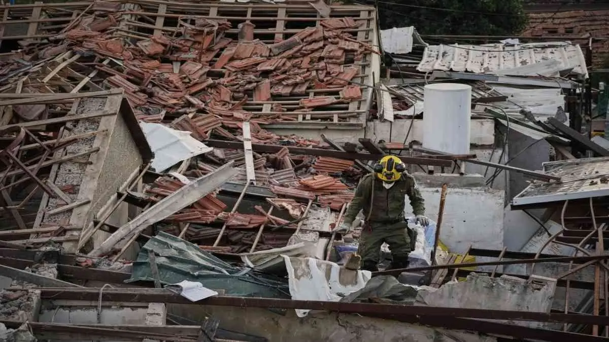 Israel, Iran Trade Accusations As UN Debates Protection Of Children In Conflict Zones A damaged apartment is seen a day after it was struck by an Iranian missile in Tel Aviv, Israel, Sunday, March 1, 2026. (AP Photo/Ohad Zwigenberg)