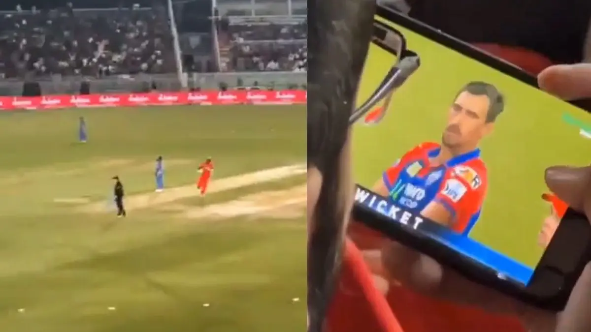 a fan watching ipl match during pakistan super league from karachi stadium psl video viral