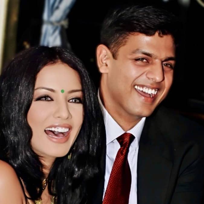 A file photo of Celina Jaitly and her brother