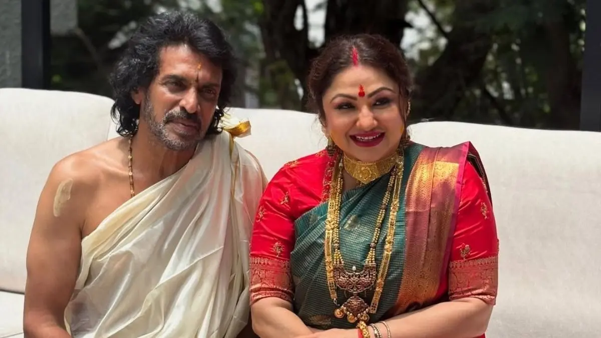 A file photo of Upendra and his wife Priyanka.