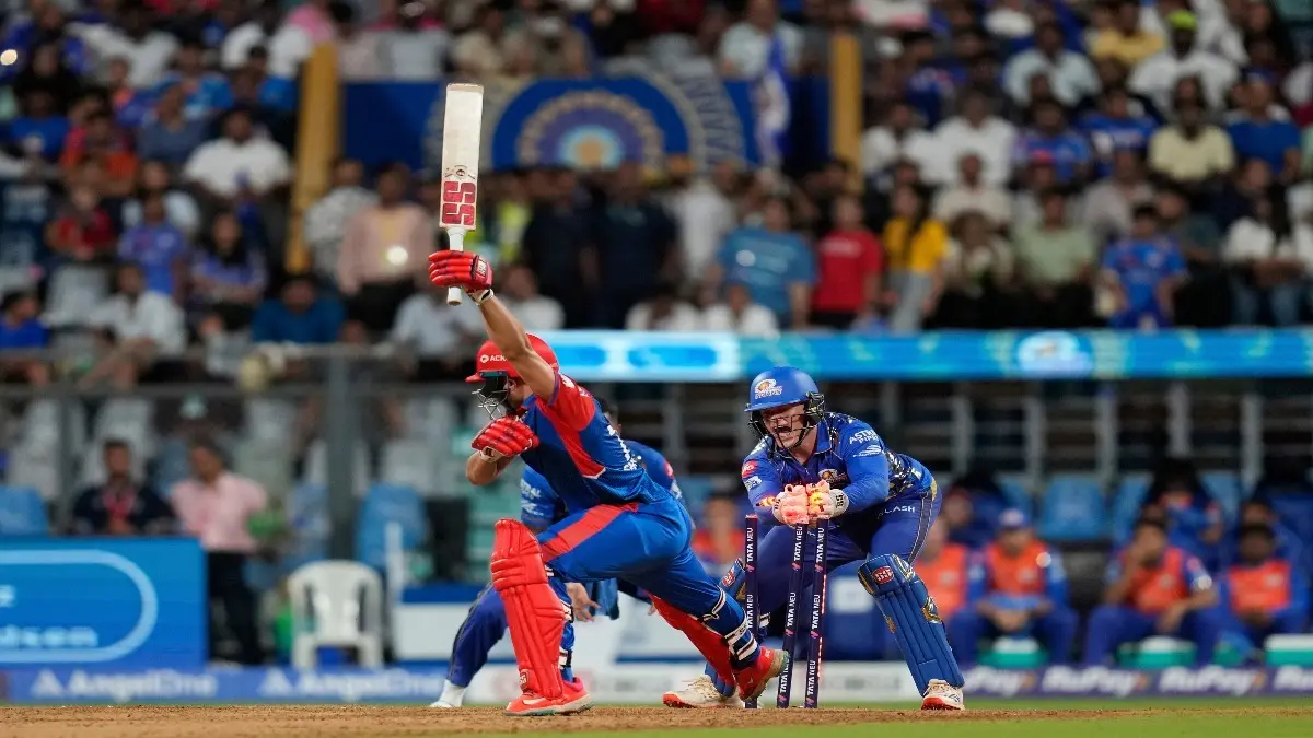 A glimpse from the match between Mumbai Indians and Delhi Capitals