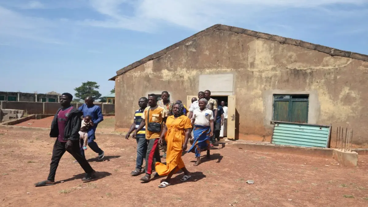 A group of people was kidnapped during a church service.