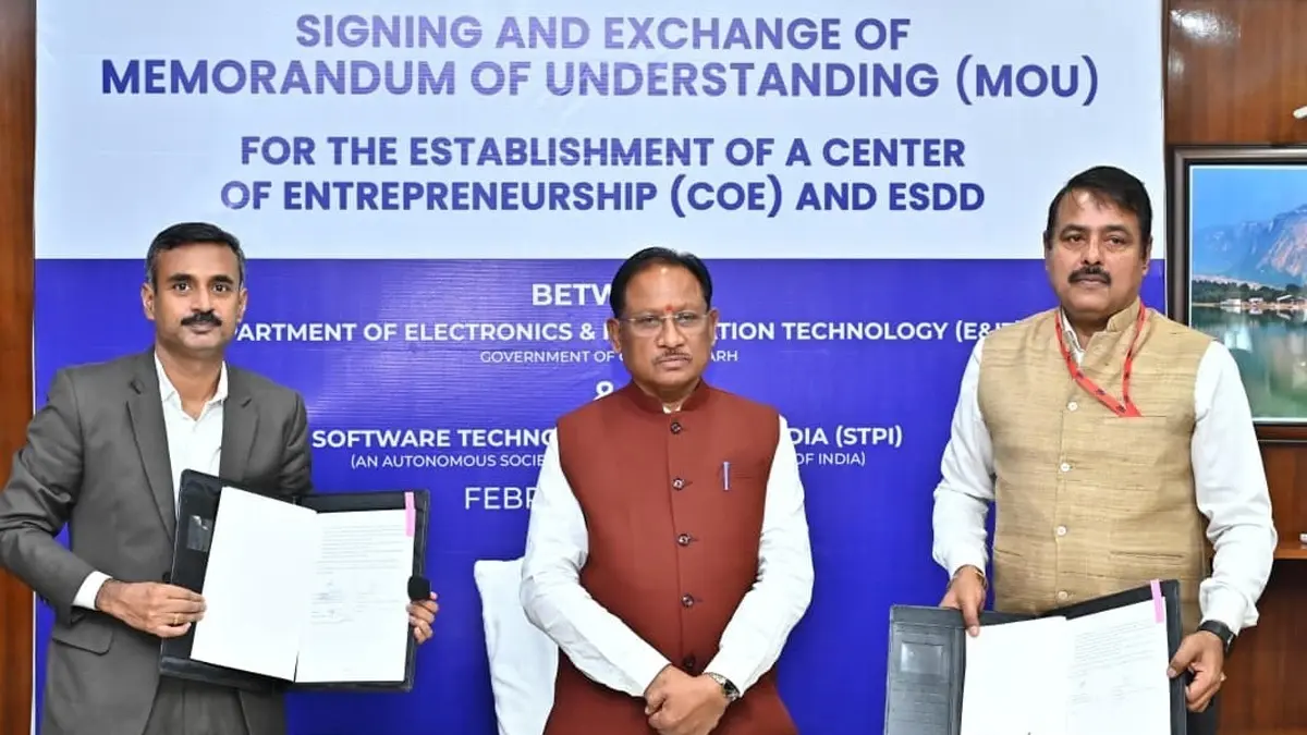 ज्ञान, तकनीक और नवाचार के क्षेत्र में भी देश में विशेष पहचान बनाएगा छत्तीसगढ़: CM विष्णु देव साय A historic agreement was signed between the Electronics and IT Department of Chhattisgarh and STPI Cm vishnu dev sai