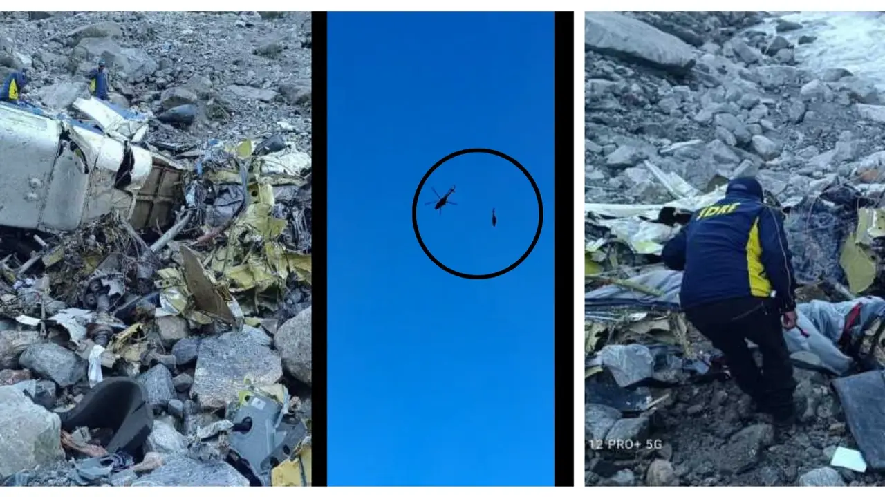 Malfunctioned Helicopter Being Airlifted by MI-17 Crashes in Kedarnath | VIDEO A malfunctioned helicopter, while being transported from Kedarnath Dham crashed after falling down, on the wee hours of Saturday.