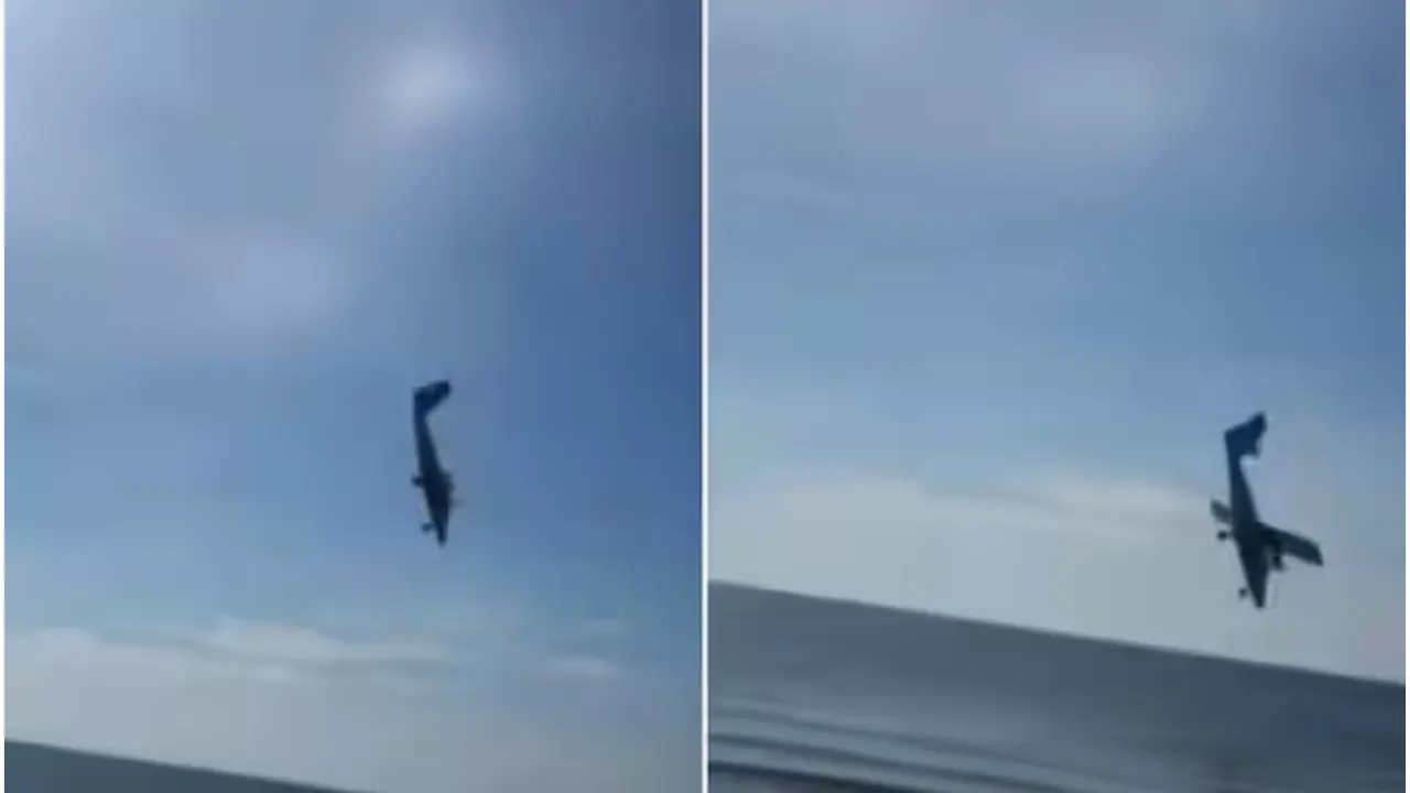 A small plane crashed into the sea near an airport in Thailand.