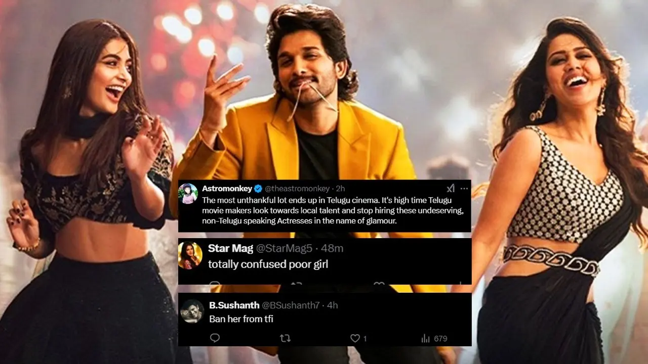 A still from Ala Vaikunthapurramuloo featuring Pooja Hegde and Allu Arjun