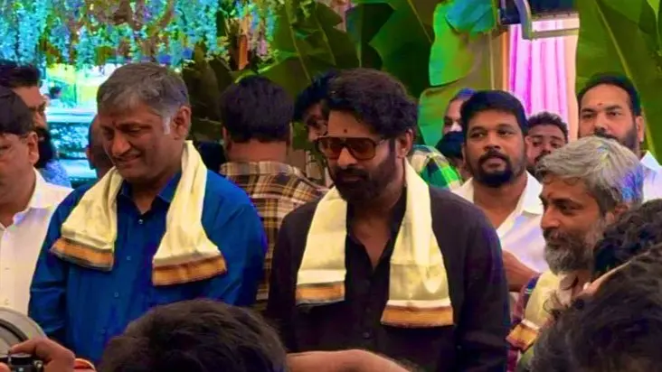 Prabhas' Fauji Goes On The Floors With Puja Ceremony, Prashanth Neel Attends | Photos A viral photo of Prabhas.