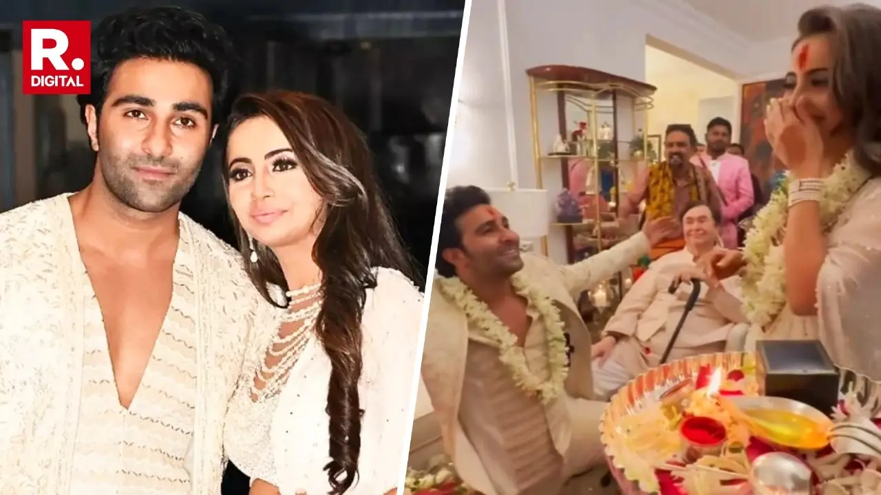 Aadar Jain-Alekha Advani Roka Ceremony: Inside Video Shows Couple's Bollywood-style Ring Exchange Aadar Jain and Alekha Advani's roka ceremony