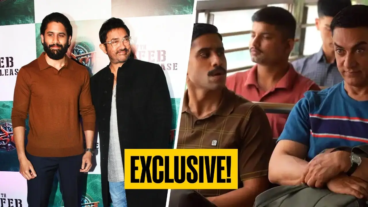 Aamir Khan and Naga Chaitanya at the trailer launch of Thandel in Mumbai