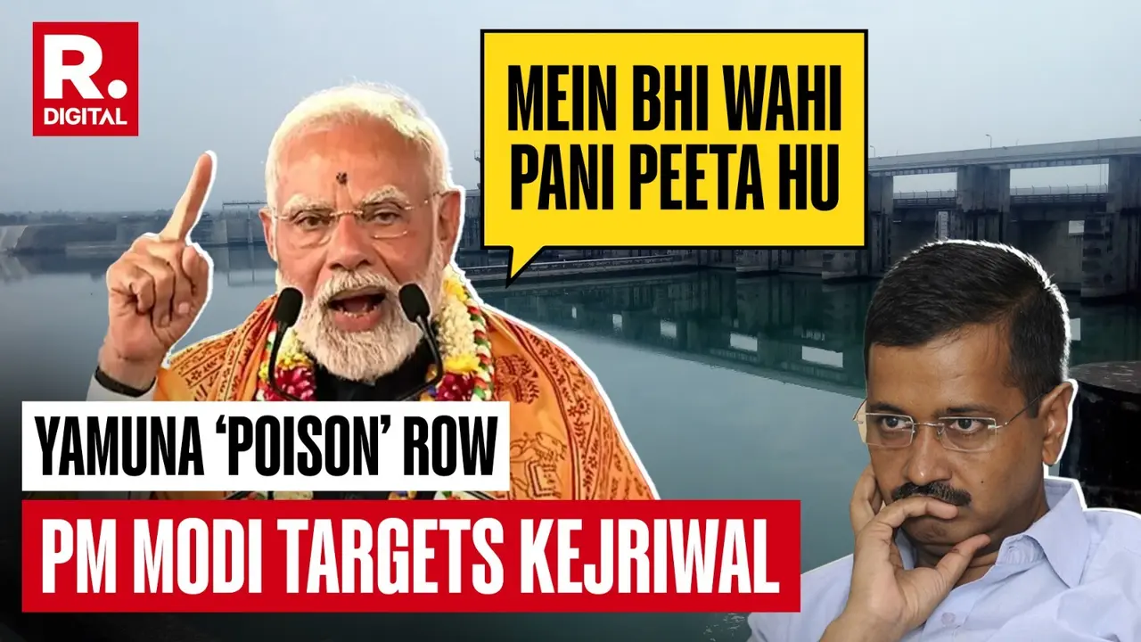 AAP-Da's Ship Will Sink: PM Modi Roars Back at Kejriwal Over Yamuna Poisoning Row AAP-Da's Ship Will Sink: PM Modi Roars Back at Kejriwal Over Yamuna Poisoning Row