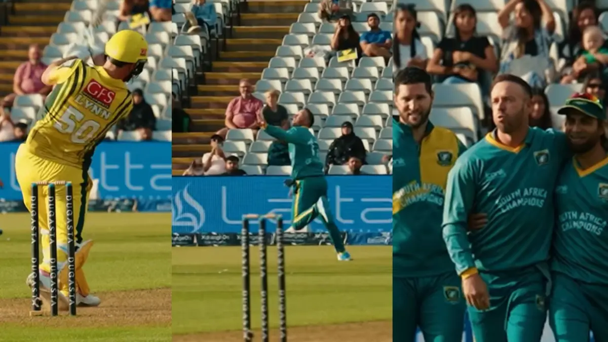 AB de Villiers grabs a stunner to dismiss Chris Lynn