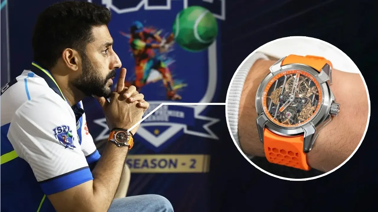Abhishek Bachchan Wears ₹34 Lakh Saffron Ram Janmabhoomi Watch