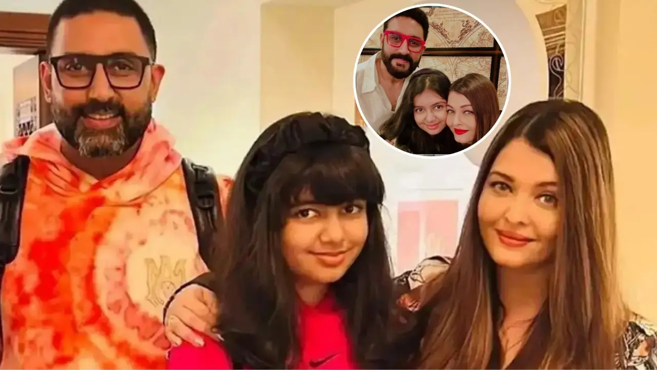 Abhishek Bachchan with Aishwarya and Aaradhya