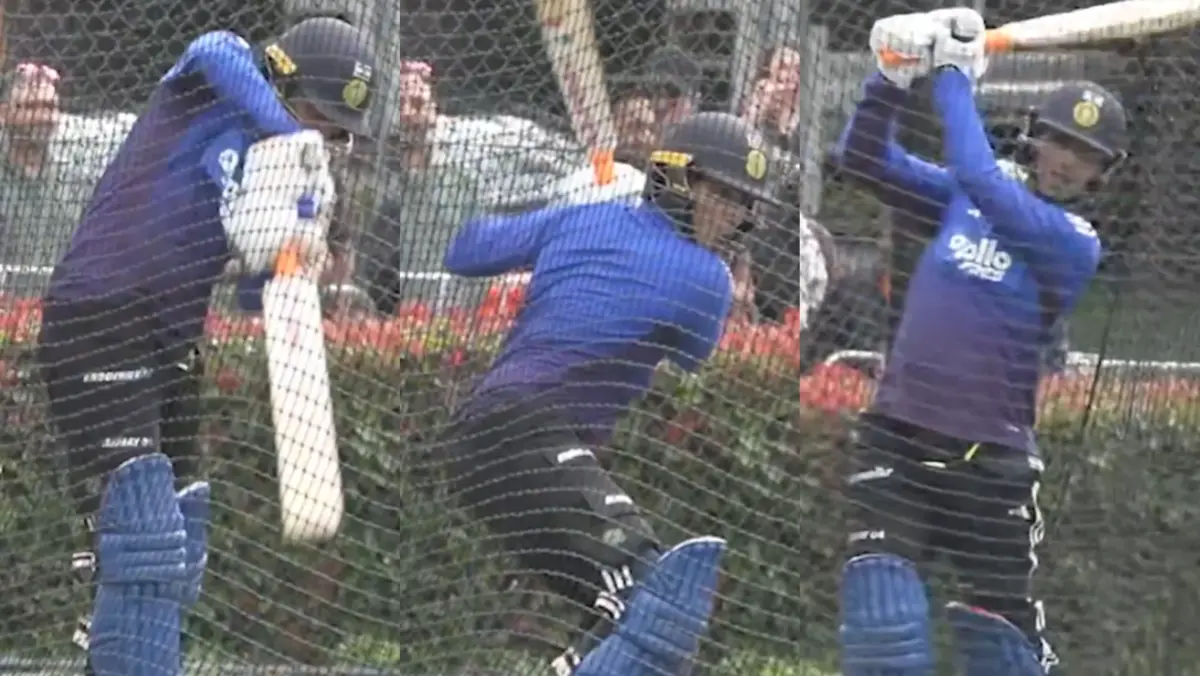 Abhishek Sharma trains ahead of IND vs AUS T20I series