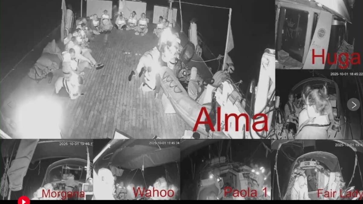 Activists on board a flotilla of vessels sailing toward Gaza say the Israeli navy has begun intercepting their vessels as they approach the besieged Palestinian territory.