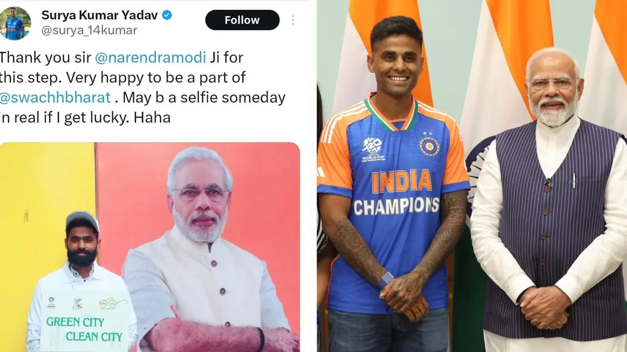Suryakumar Yadav’s 7-Year-Old Post for PM Modi Perfectly Shows That Dreams Do Come True Suryakumar Yadav's old post for PM Narendra Modi