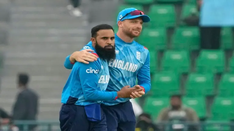 Adil Rashid with Jos Buttler