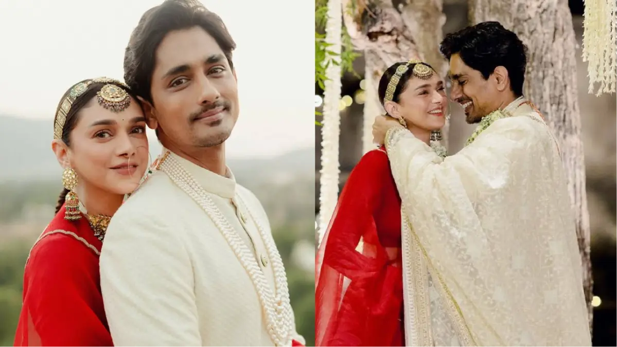 Aditi-Siddharth: पहले मंदिर में शादी, अब किले में की रॉयल वेडिंग, लाल लहंगे में सुंदर लगीं अदिति Aditi Rao Hydari and Siddharth