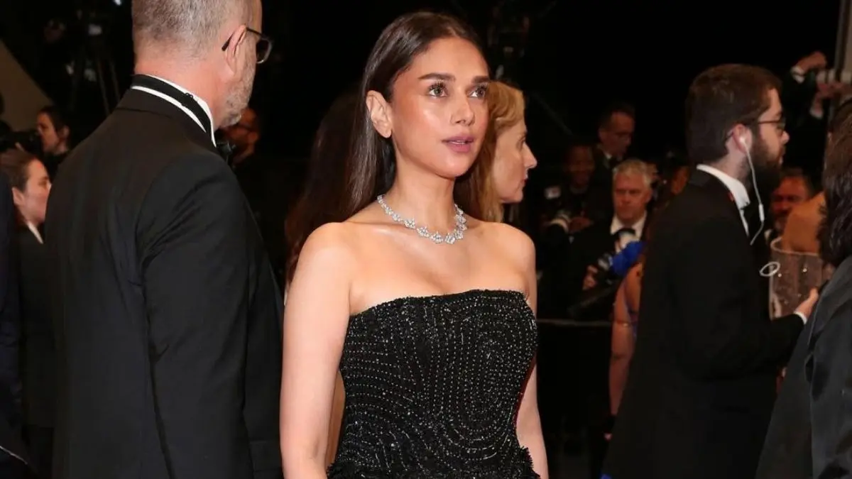 Aditi Rao Hydari Returns To Cannes For The Fourth Time, Looks Bewitching In Strapless, Black Rahul Mishra Gown Aditi Rao Hydari at Cannes Film Festival 2025