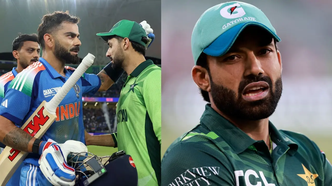 after Loosing match from India Mohammed Rizwan surrender pakistan out from champions trophy semifinal