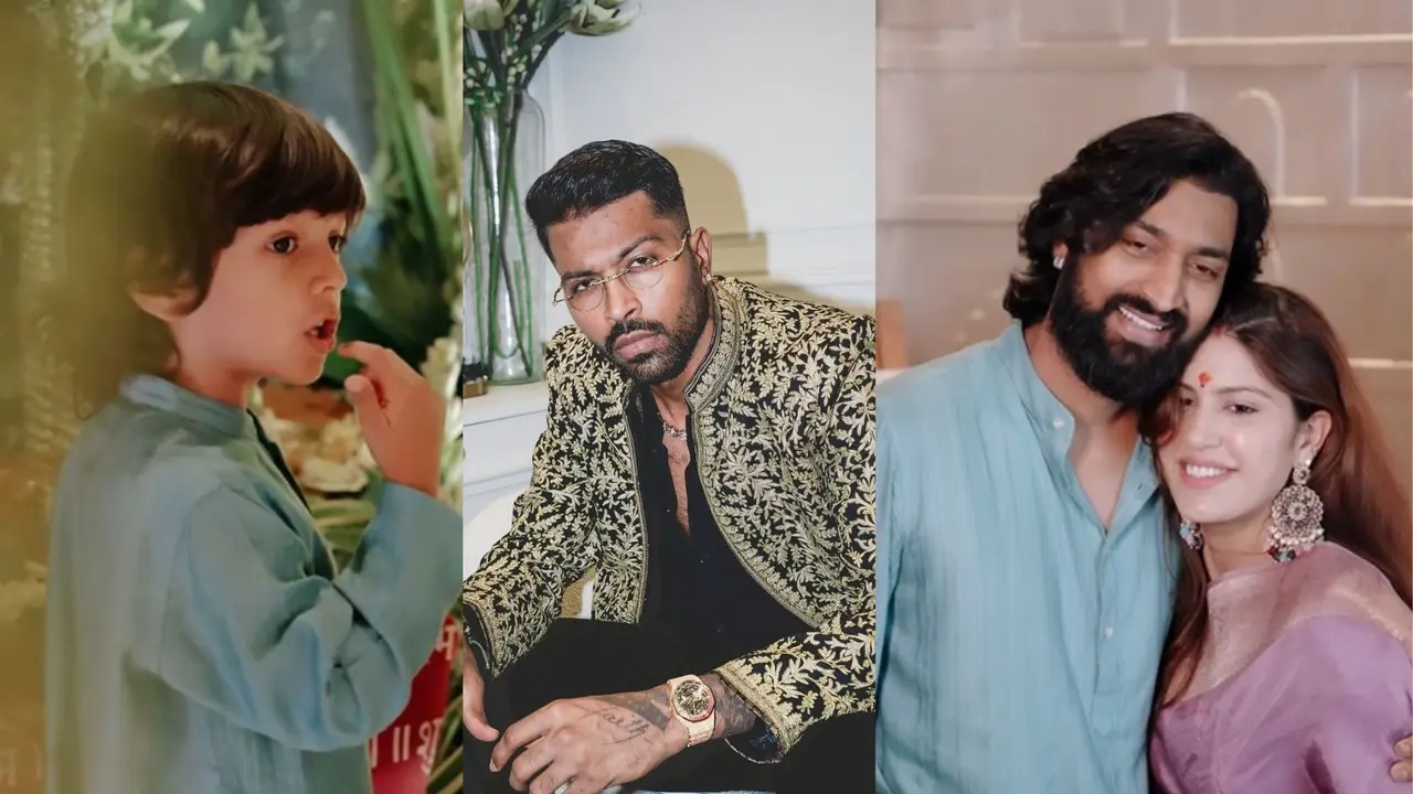 Agastya, Hardik Pandya and Krunal Pandya