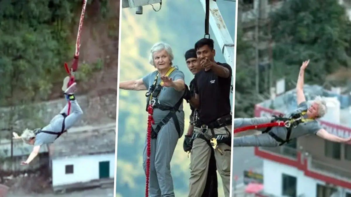 Age Is Just a Number: 82-Year-Old Woman Proves It with India’s Highest Bungee Jump