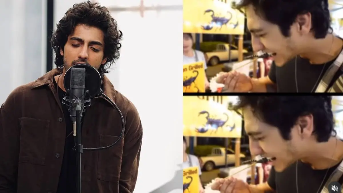 Ahaan Panday Eats Scorpion