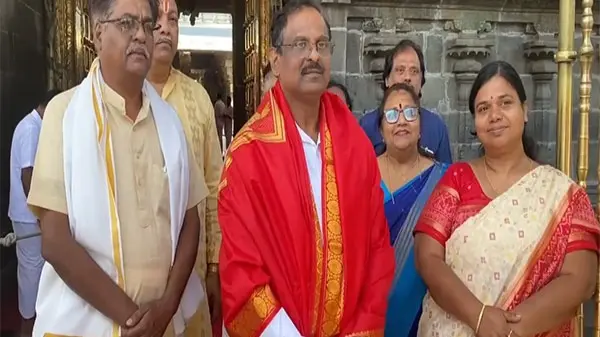 Ahead of Landmark 100th Launch, ISRO Chief Offers Prayers at Tirumala Temple For GSLV-F15 Success Ahead of landmark 100th launch, ISRO chief offers prayers at Tirumala temple for GSLV-F15 success