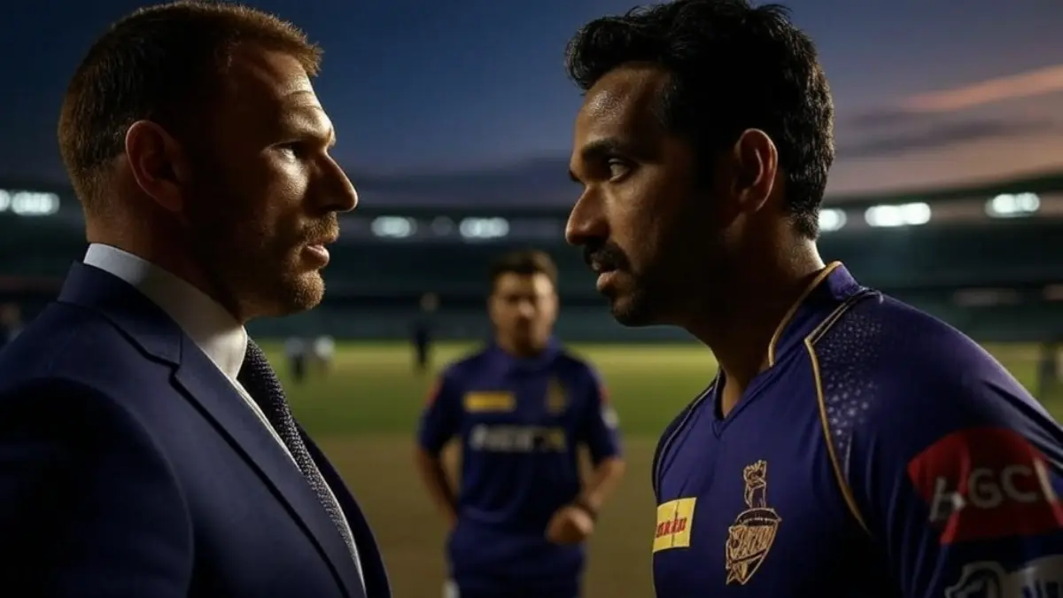 Aaron Finch Rips Kolkata Knight Riders Apart, Doesn't Mince Words As He Highlights The Biggest Reason Behind KKR's Downfall Ai generated image of Aaron Finch and Ajinkya Rahane