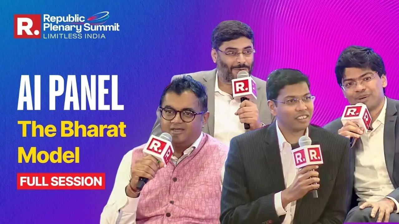 'AI Can Add $3 Trillion to $5 Trillion Indian Economy' Echo Raghav & Abhinav Aggarwal, Ankush Sabharwal At Republic Summit AI panel