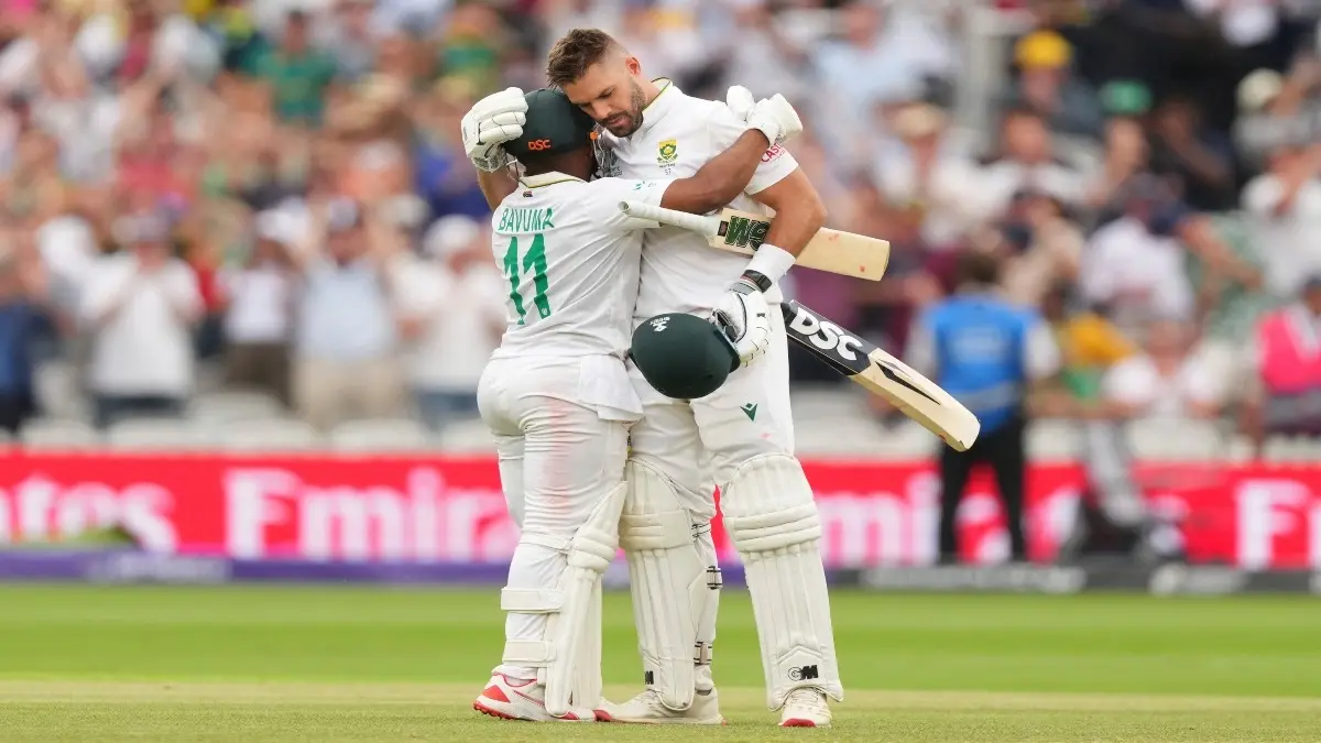 WTC Final, AUS vs SA: South Africa In Driver's Seat After Aiden Markram Century, Proteas In Touching Distance Of Long-Awaited ICC Title Aiden Markram celebrates his 8th Test hundred with Temba Bavuma