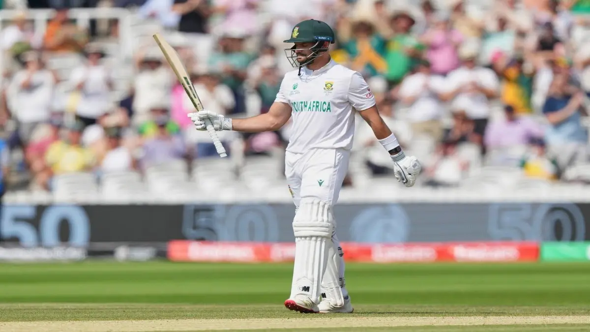 WTC Final 2025, AUS vs SA: Aiden Markram Puts South Africa In Command With Sizzling Century At Lord's, Drives Proteas Run Chase With Sheer Resilience Aiden Markram celebrates his half-century