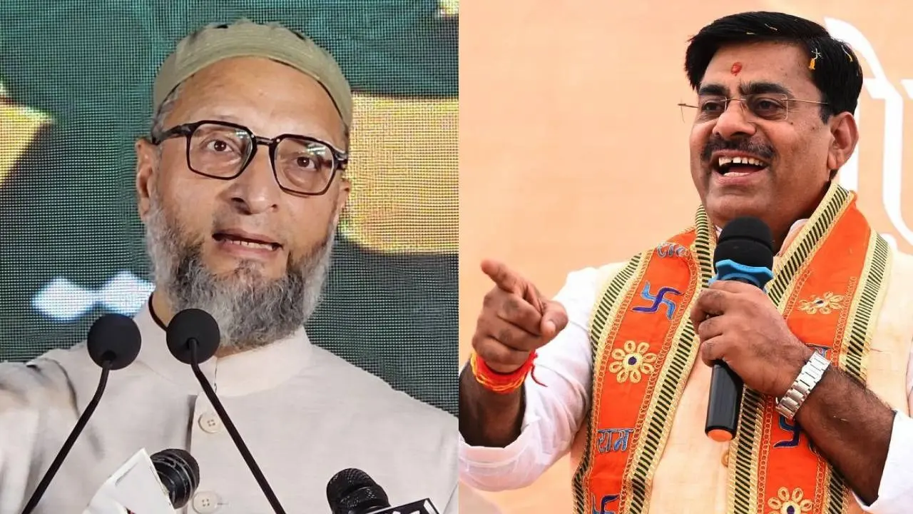 AIMIM chief Asaduddin Owaisi and BJP Leader Rameshwar Sharma