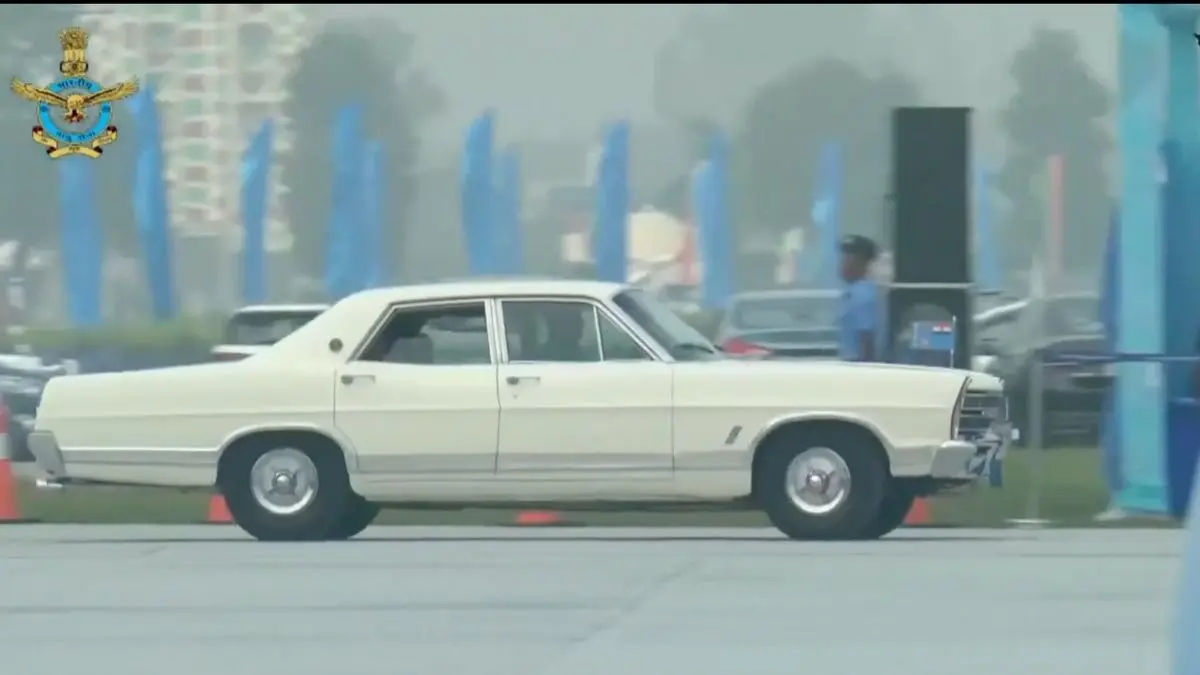 Air Chief Marshal A.P. Singh Arrived in 1967 Ford Saloon