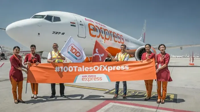 Air India Express has added its 100th aircraft, a Boeing 737-8, to its fleet.