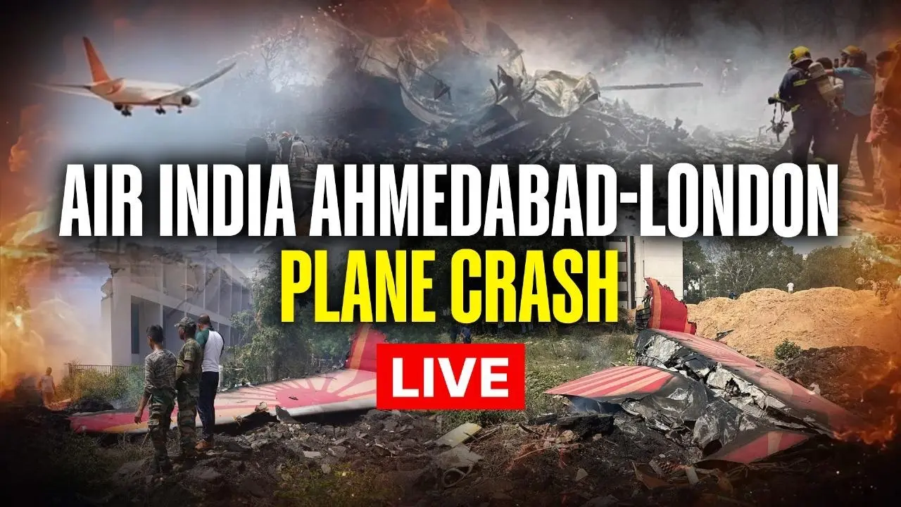 Air India Passenger Plane Crashes Near Ahmedabad Airport Live Updates Air India Plan Crash in Ahmedabad Today Live News Updates