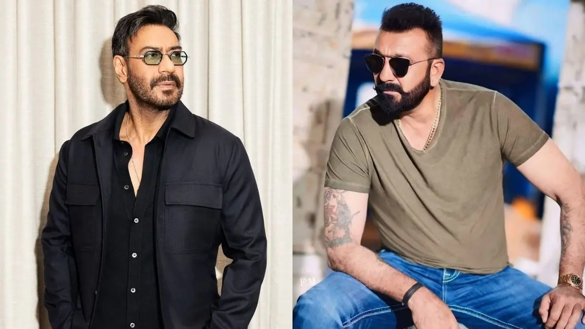 Ajay Devgn (L), Sanjay Dutt (R)
