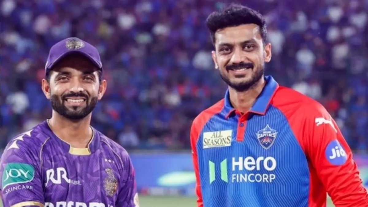 IPL 2025: Delhi Capitals Opt To Bowl Against Kolkata Knight Riders, Anukul Roy Replaces Vaibhav Arora In Playing Eleven Ajinkya Rahane and Axar Patel