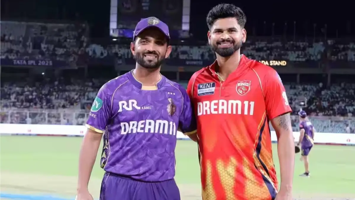 Punjab Kings To Bat Against Kolkata Knight Riders; Powell, Sakariya Come In As KKR Aim Revenge Over Shreyas Iyer-Led PBKS Ajinkya Rahane and Shreyas Iyer