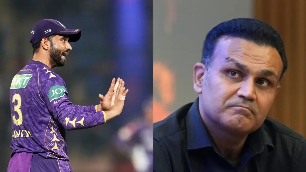 Virender Sehwag Points Out Massive 'Ajinkya Rahane' Gamble KKR Took In IPL 2025: 'It Is Not Written Anywhere That A Captain...' Ajinkya Rahane and Virender Sehwag
