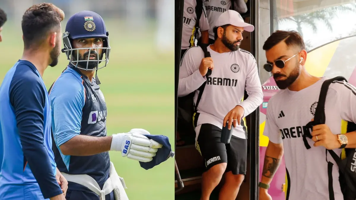 Ajinkya Rahane, Virat Kohli and Rohit Sharma