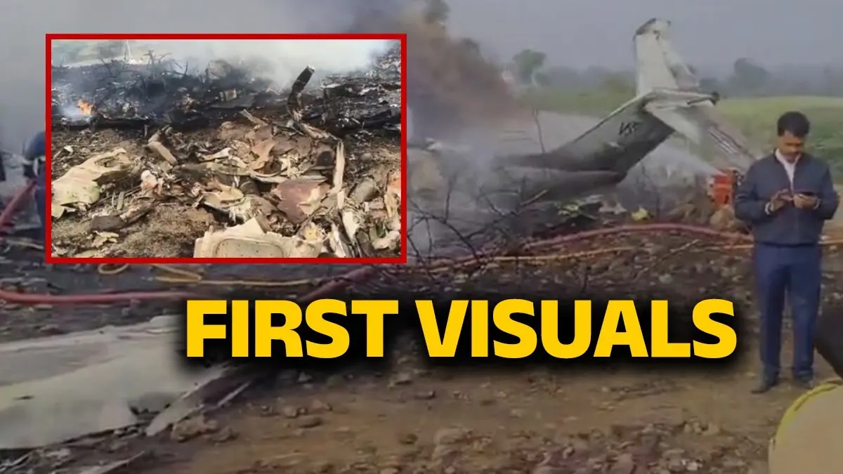 Ajit Pawar Plane Crash First Visuals