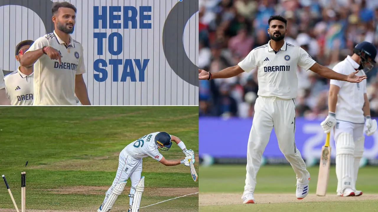 akash deep celebration viral after taking joe root wicket india vs England edgbaston test