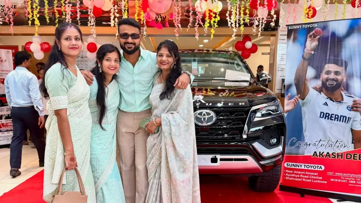 Akash Deep With His Family