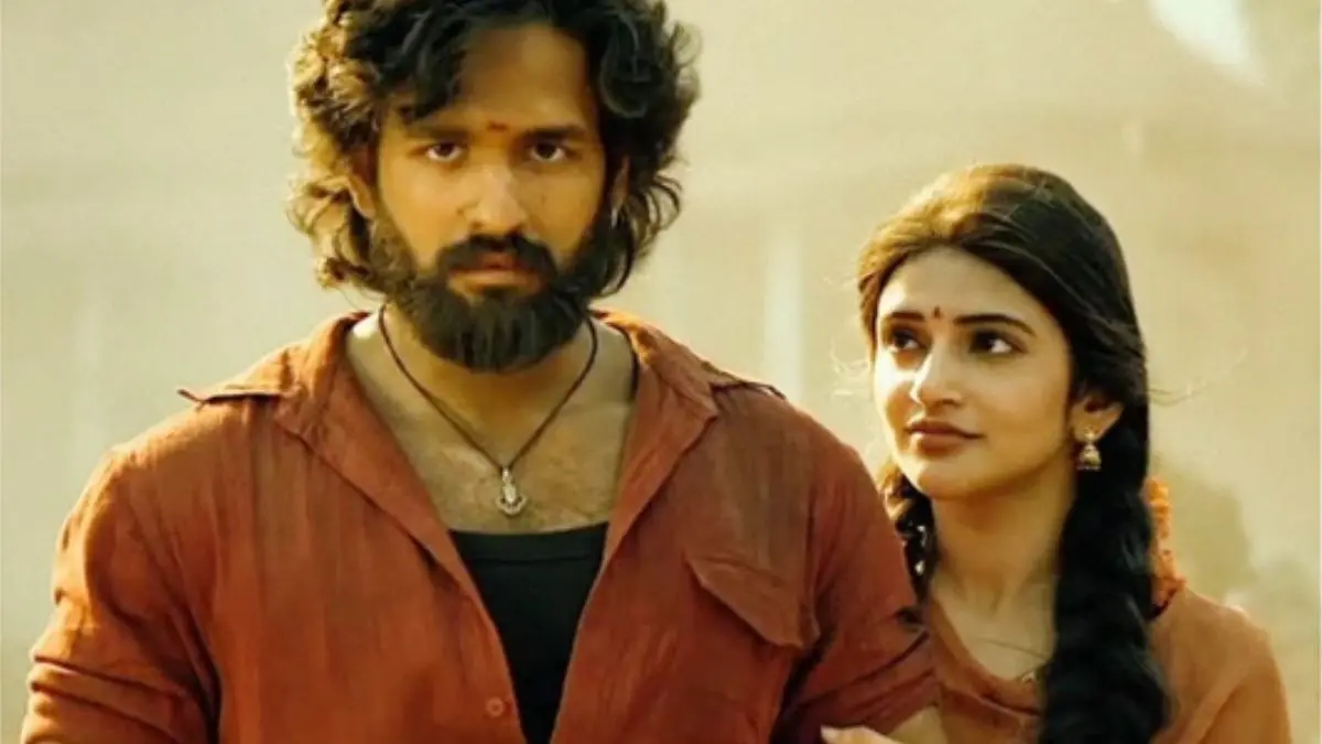 Akhil Akinneni and Sreeleela in a still from Lenin